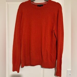 Banana Republic Orange Fuzzy Crewneck Sweater Fuzzy. Men’s L. Merino Fine Wool